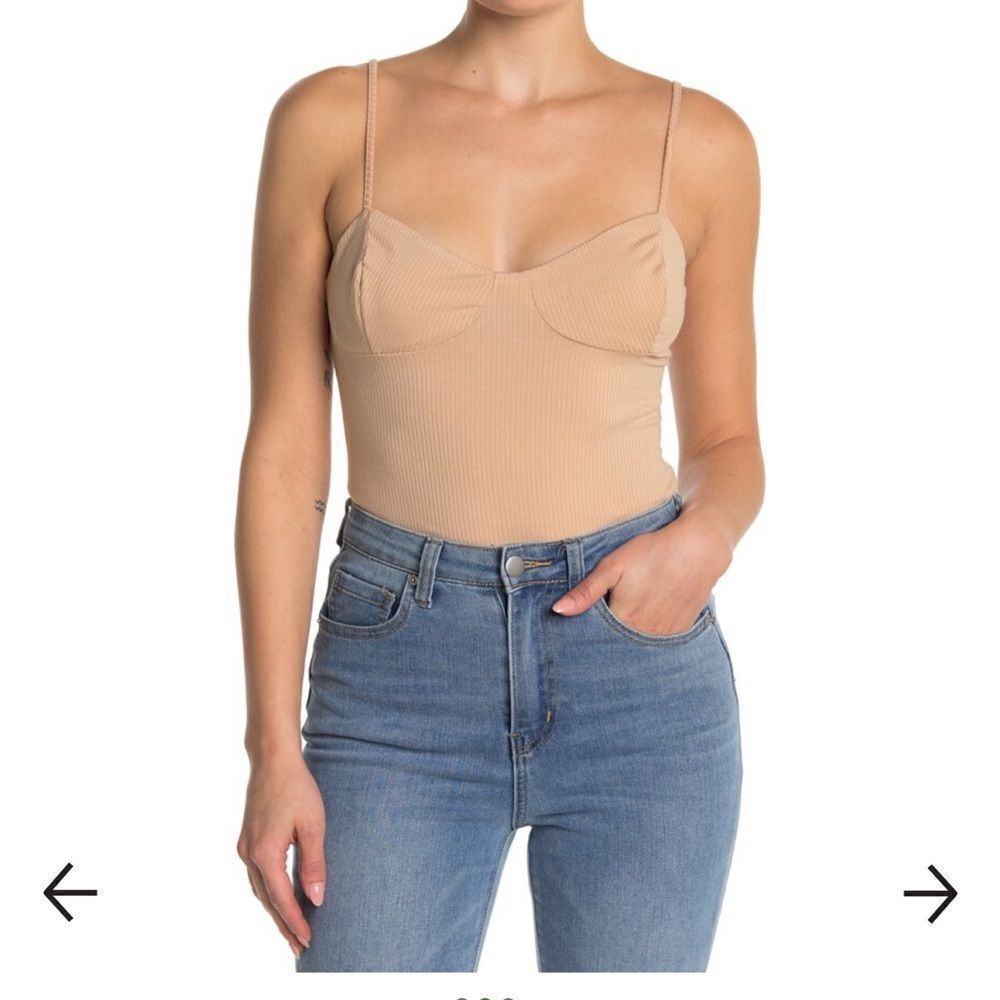 NWT AFRM The Dory Rib Bodysuit Size Medium